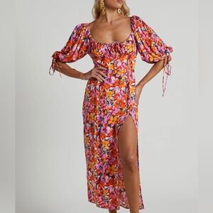 Showpo Rosario Midi Puss Sleeve Dress